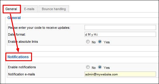 RSMail! notification email